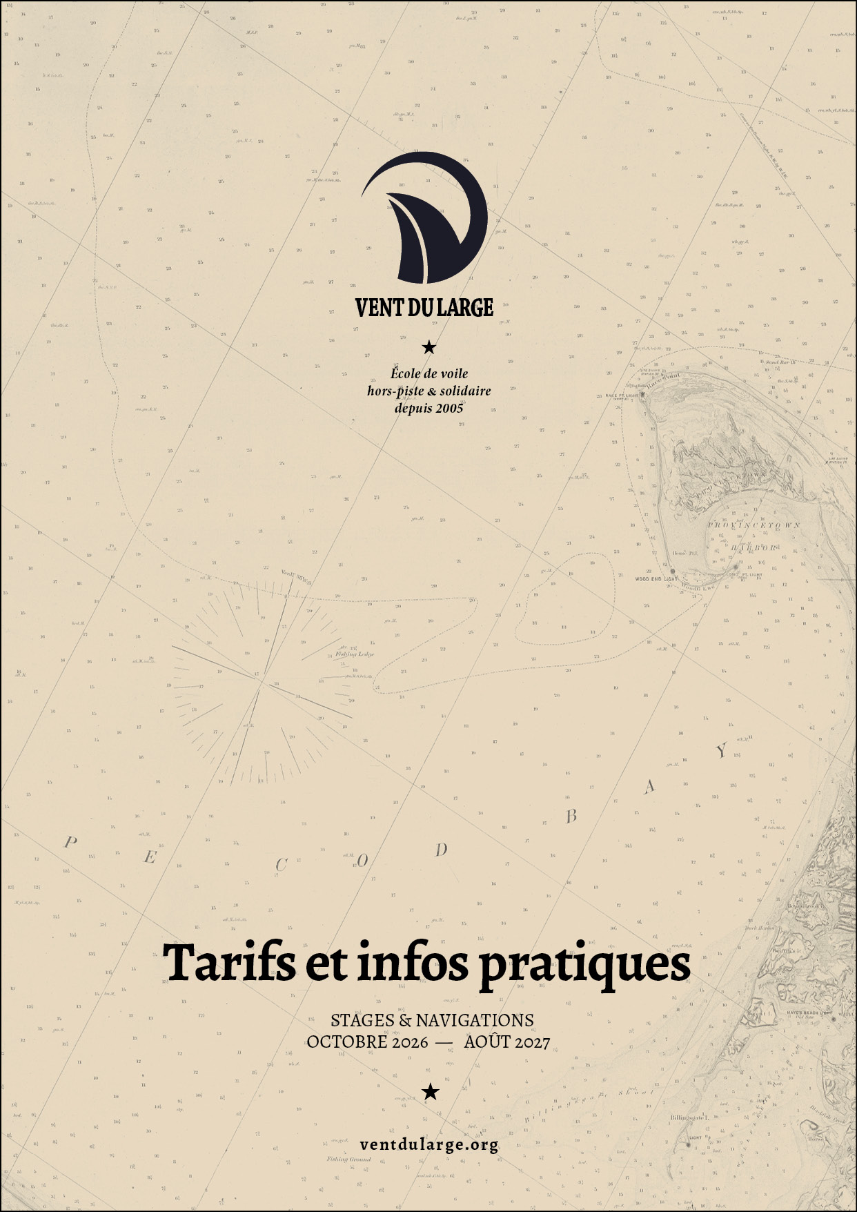 Stages et navigations 2026/2027 - Tarifs et infos pratiques